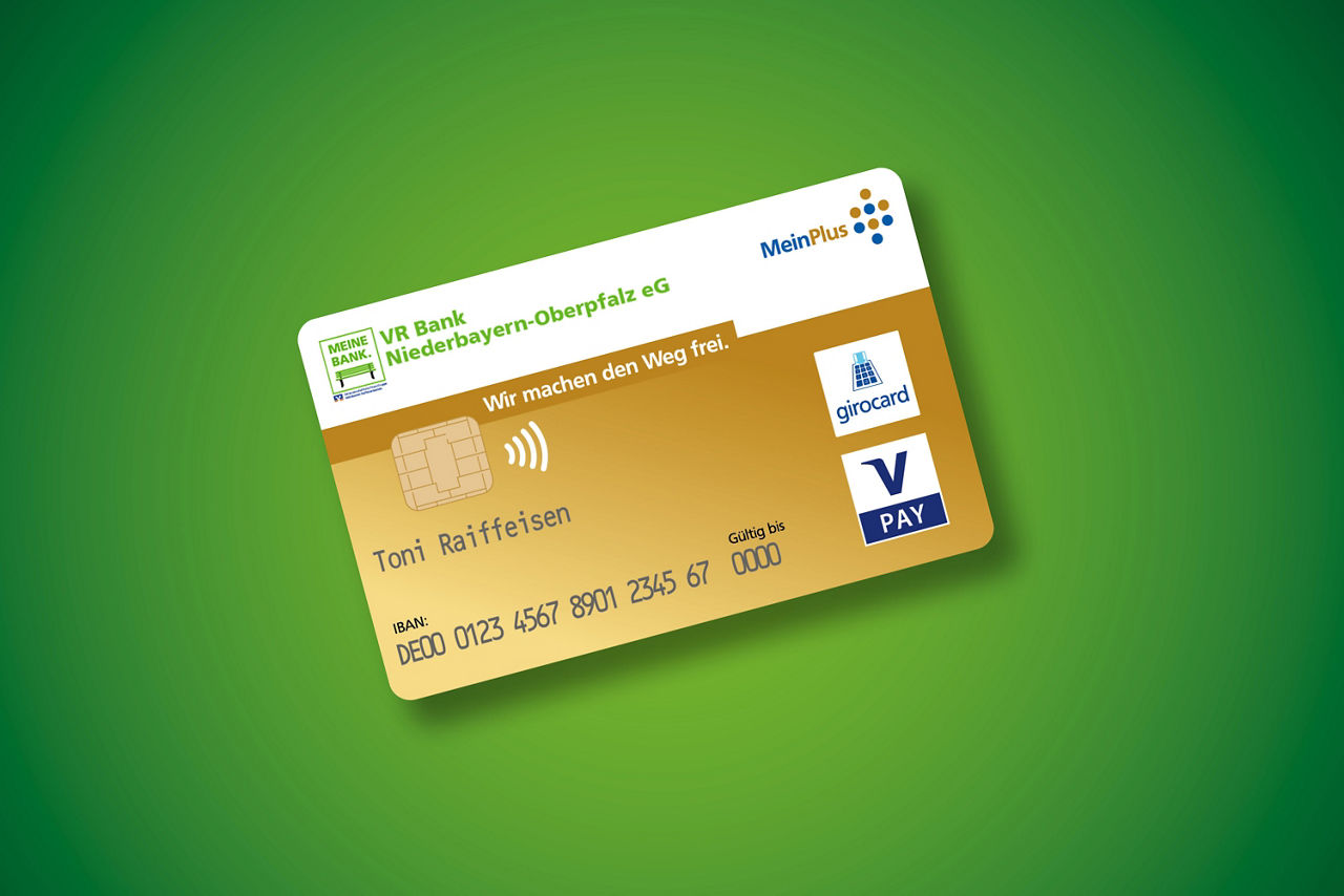 Goldene Girocard unserer Bank