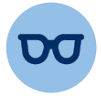 Icon - blaue Brille