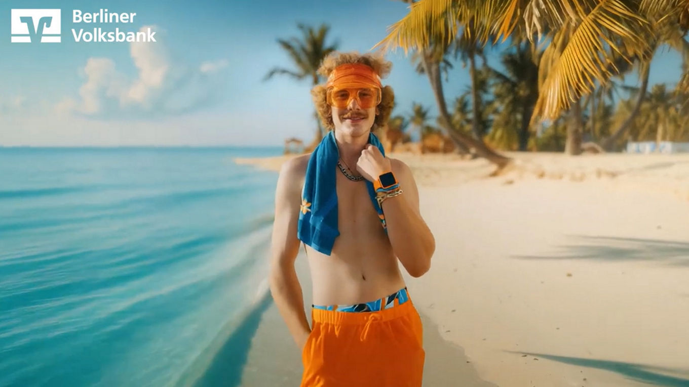 Videospot Girokonto blauorange