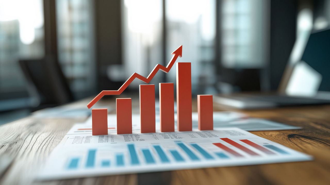 Grafik steigender Kurse