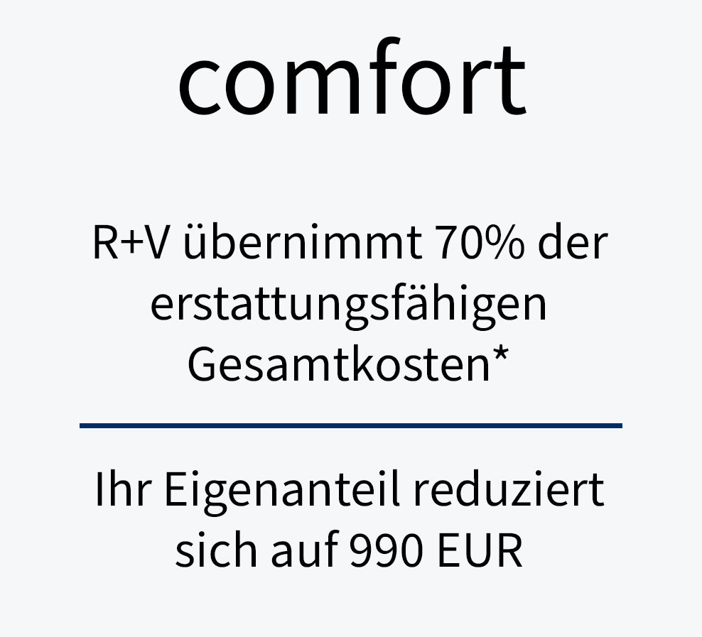 Tarifübersicht comfort