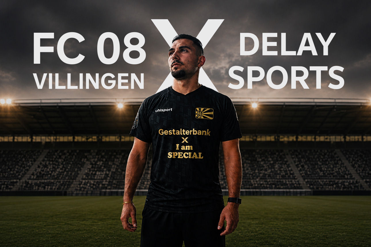 Ein Spieler des FC 08 Villingen trägt das Matchday-Trikot