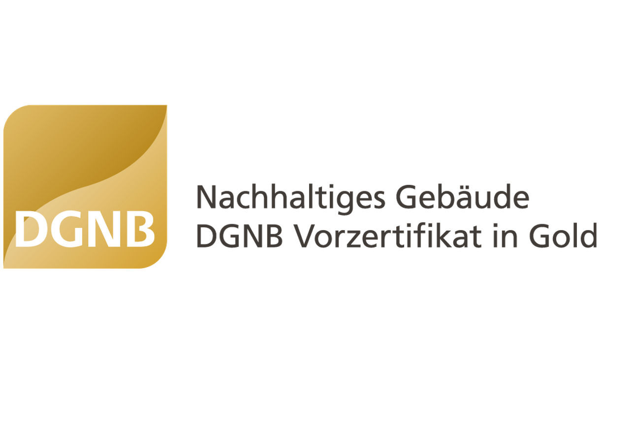 Motiv des Vorzertifikats Gold der DGNB