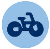 Icon - blaues Fahrrad