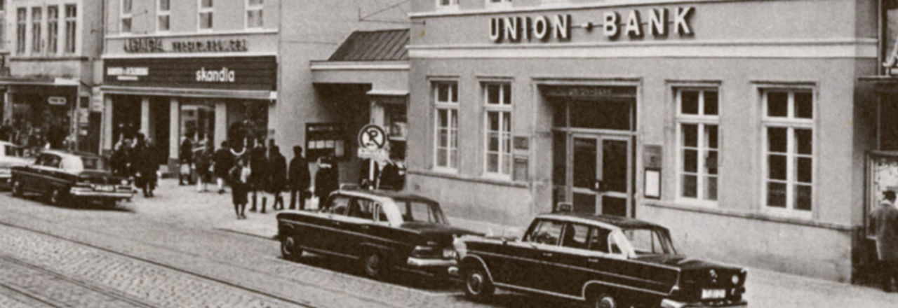 Historisches Foto der Union Bank in Flensburg