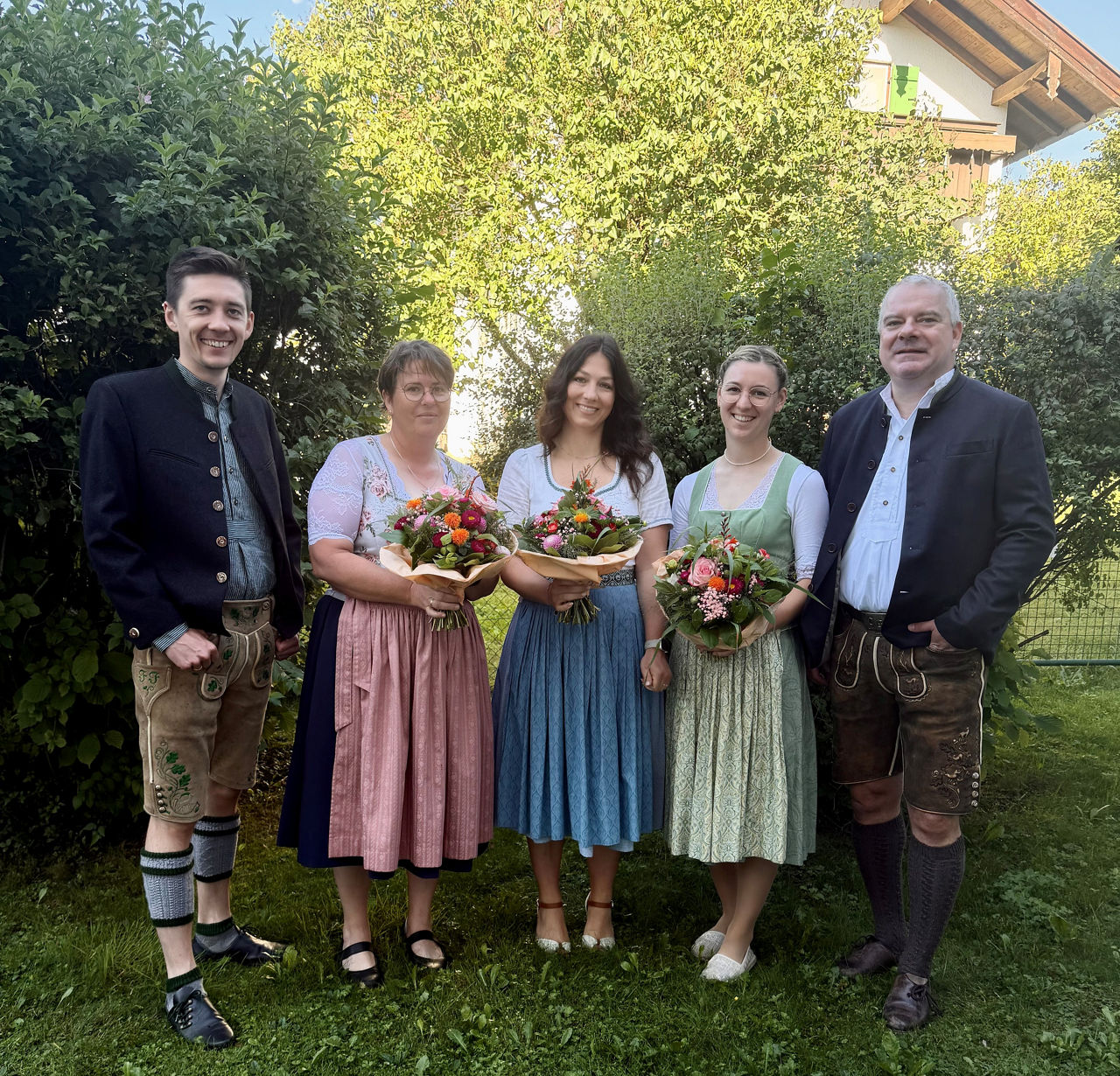 v.l. Florian Fent, Bärbel Strauß, Jasmin Tschunko, Rosi Heimgreiter, Christian Glasauer