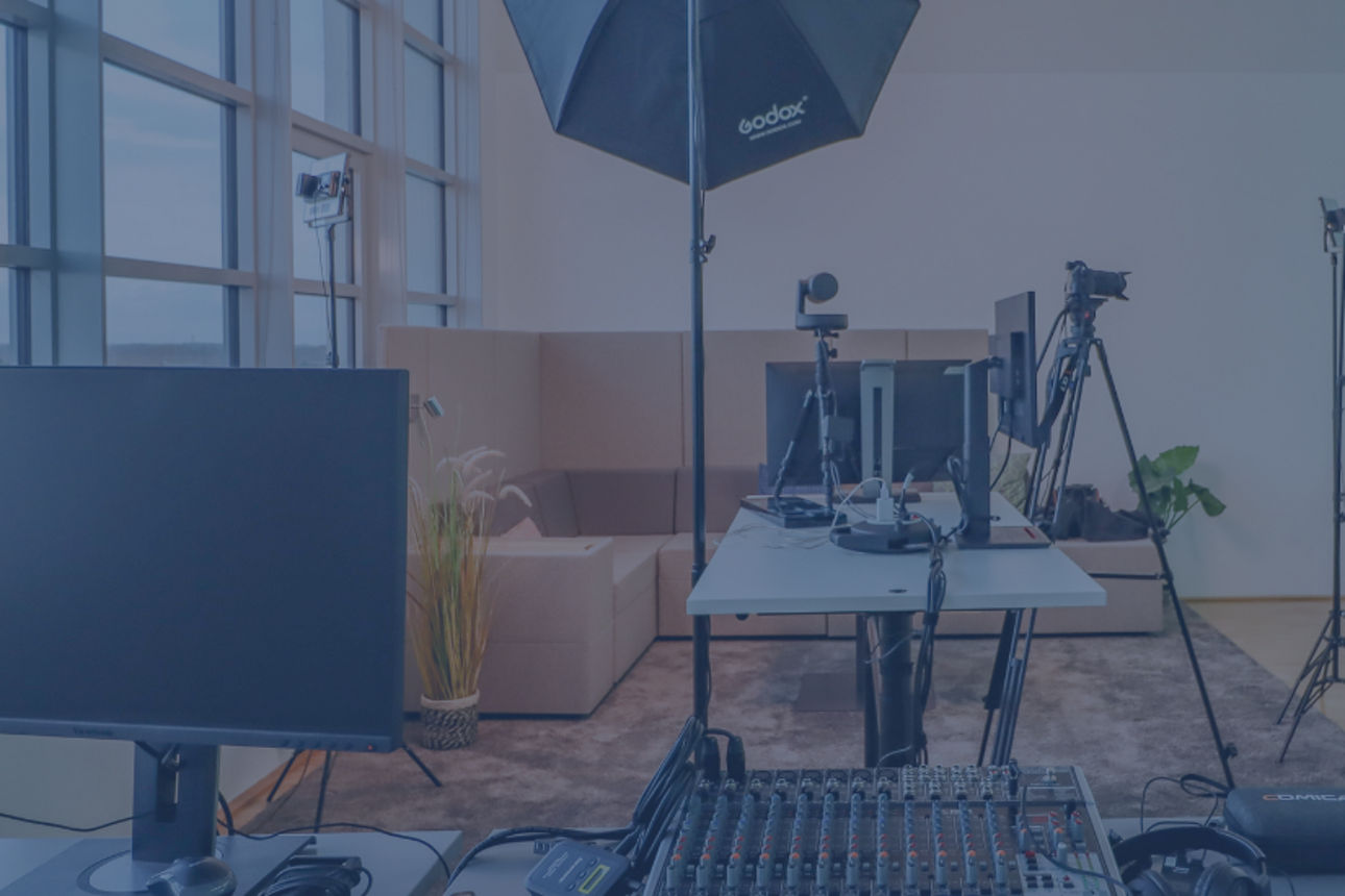 Raum für Video- und Podcastaufnahmen