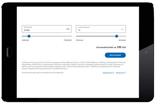Smartphone mit Vorschau auf finanziellen Spielraum