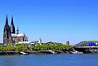Bild des Rheins mit dem Dom in Köln