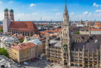 Bild auf den Marienplatz in München