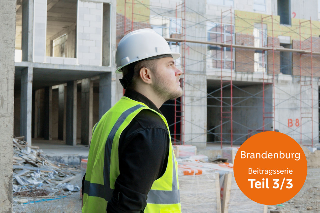 Bauarbeiter auf einer Baustelle