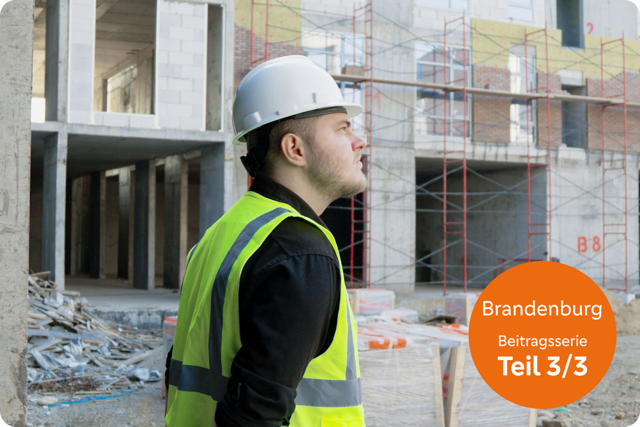 Bauarbeiter auf einer Baustelle