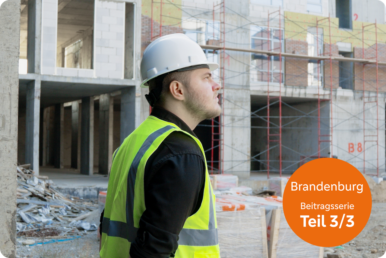 Bauarbeiter auf einer Baustelle