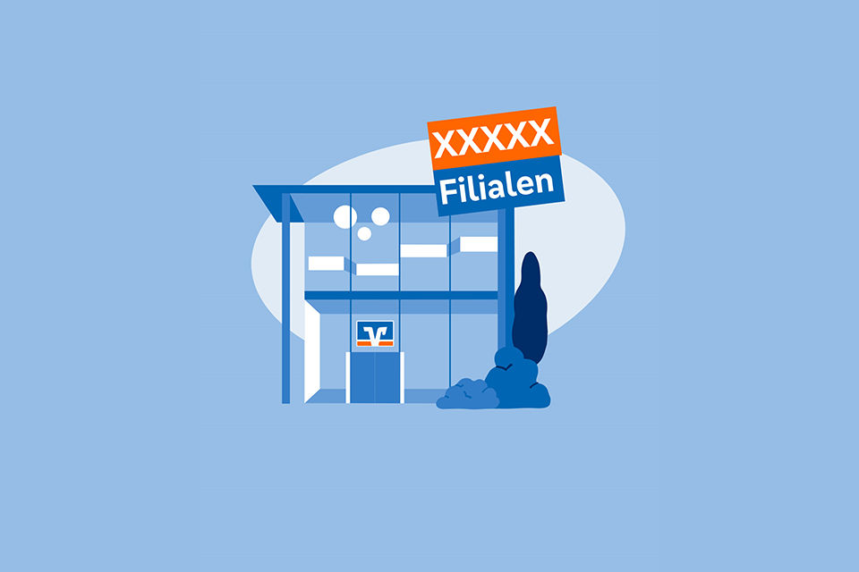 Illustration, die zeigt, wie viele Filialen es gibt