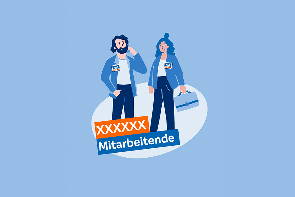Illustration, die zeigt, wie viele Mitarbeitende es gibt