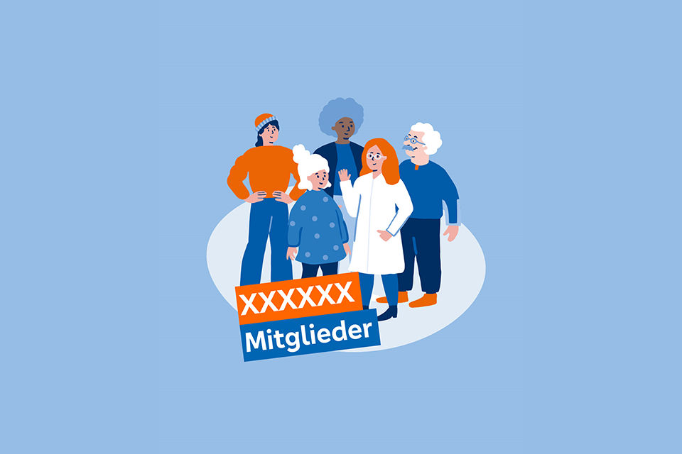 Illustration, die zeigt, wie viele Mitglieder es gibt