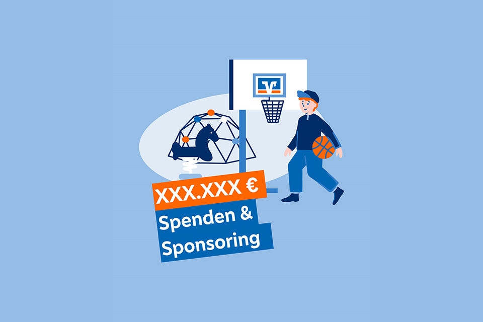 Illustration, die zeigt, welche Summen für Spenden- & Sponsoring-Aktionen zusammengekommen sind