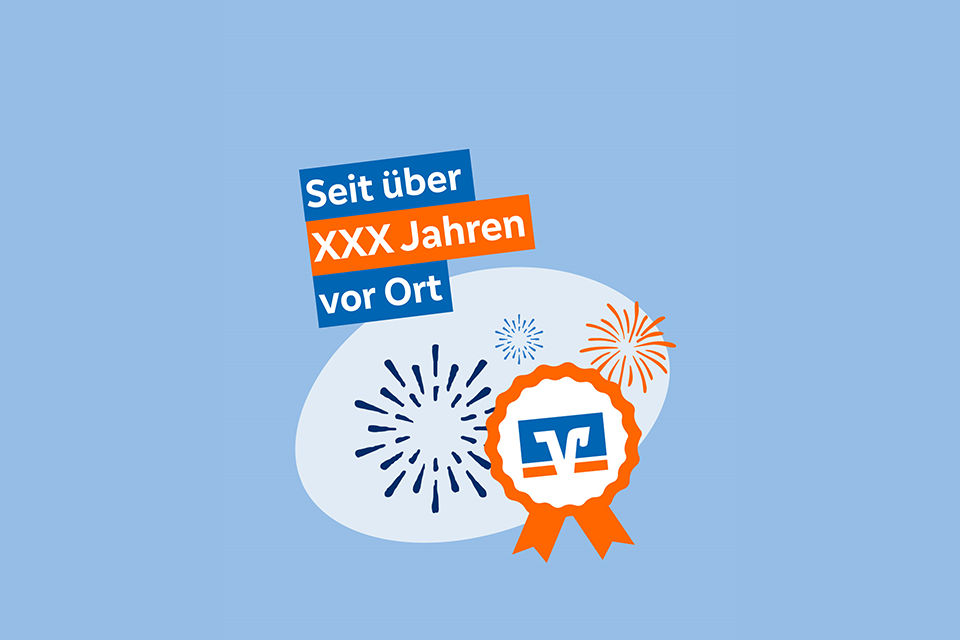Illustration, die zeigt, wie lange die Bank schon vor Ort ist