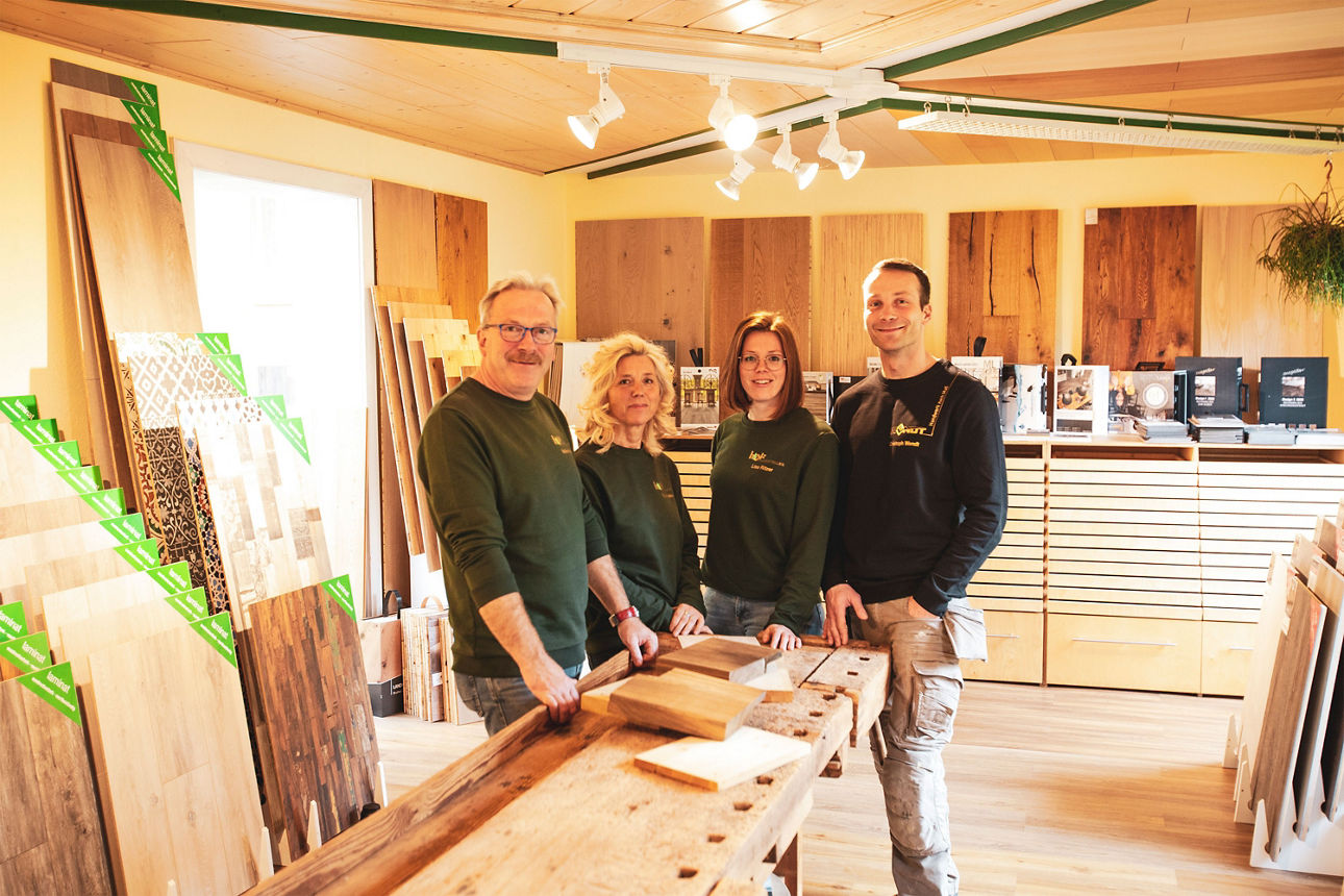 Familie Wendt in ihrem Laden