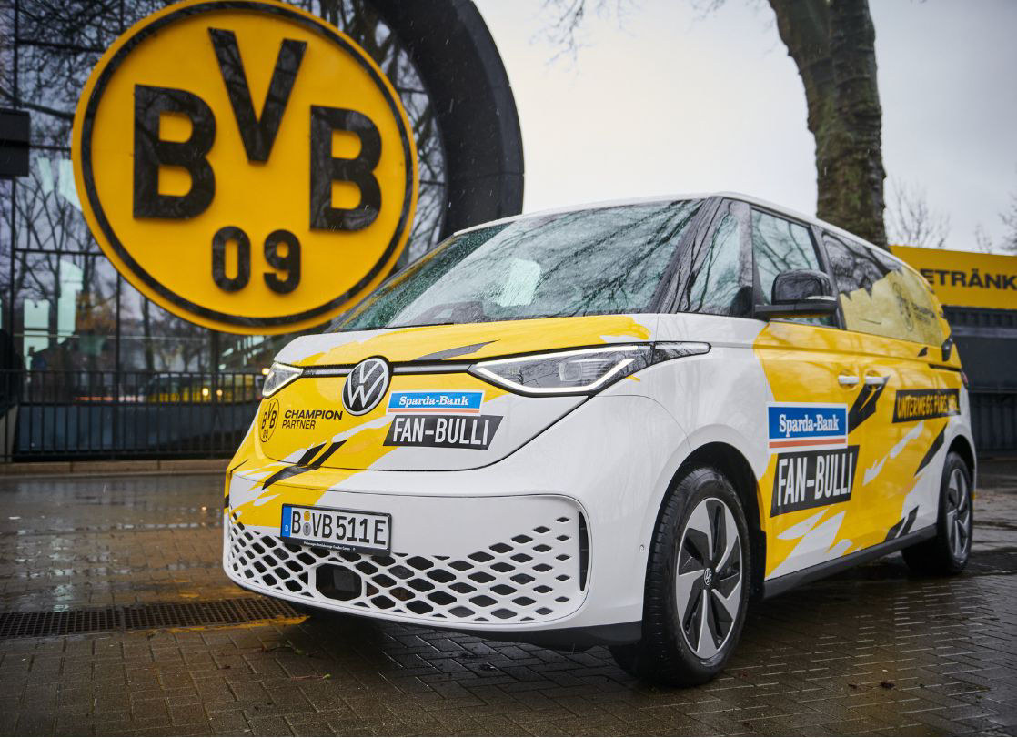 Foto von unserem schwarzgelben BVB-Fan-Bulli