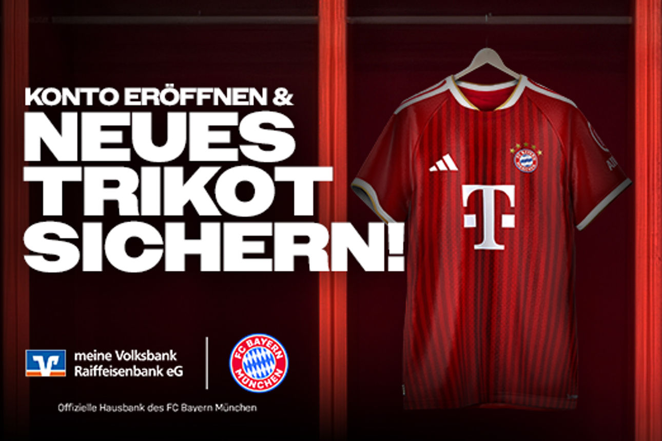 FC Bayern Fansparen I Trikot sichern Werbebanner