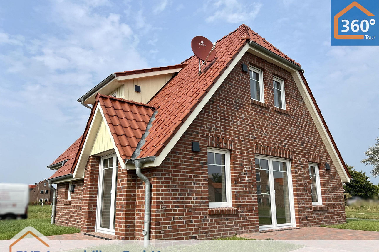 Bild eines Hauses im Ferienhausgebiet an den Greetsieler Grachten