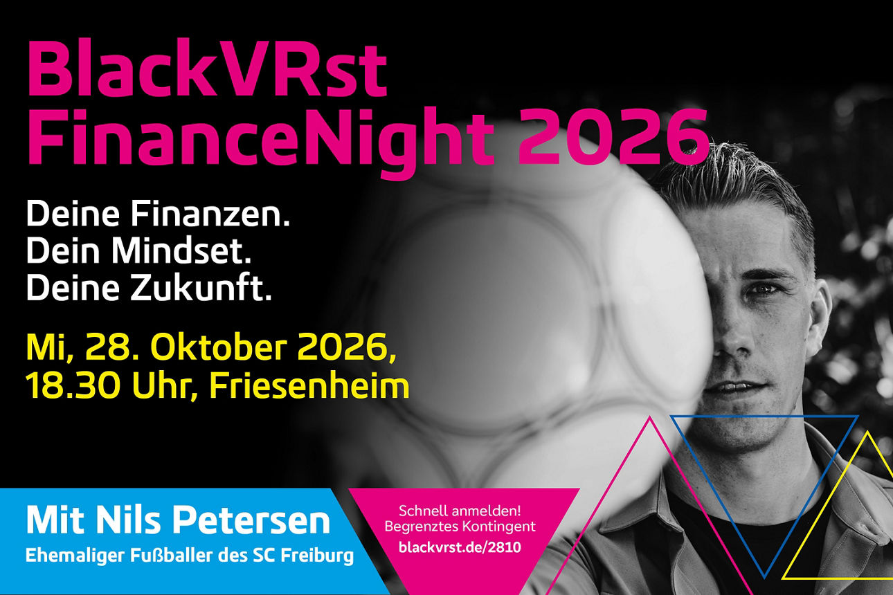 Die Grafik zeigt die Veranstaltung BlackVRst FinanceNight mit Nils Petersen