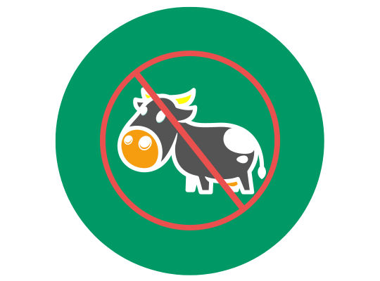 Icon durchgestrichene Kuh