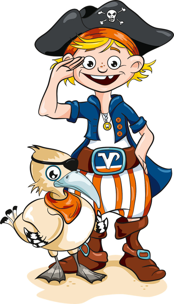 Zahnpirat Flint und sein Kumpel Basti
