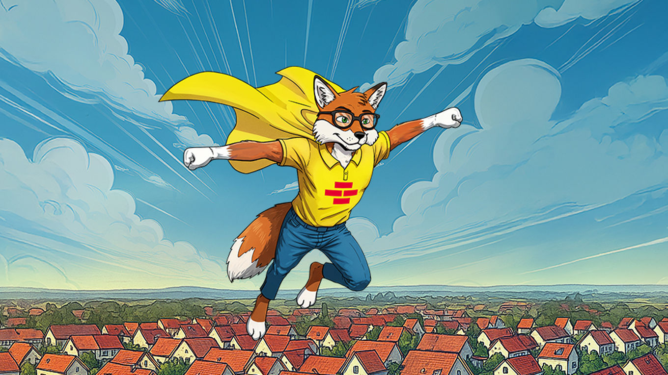 Visuelle Zeitreise: der Fuchs der Bausparkasse Schwäbisch Hall von 1975 bis 2025