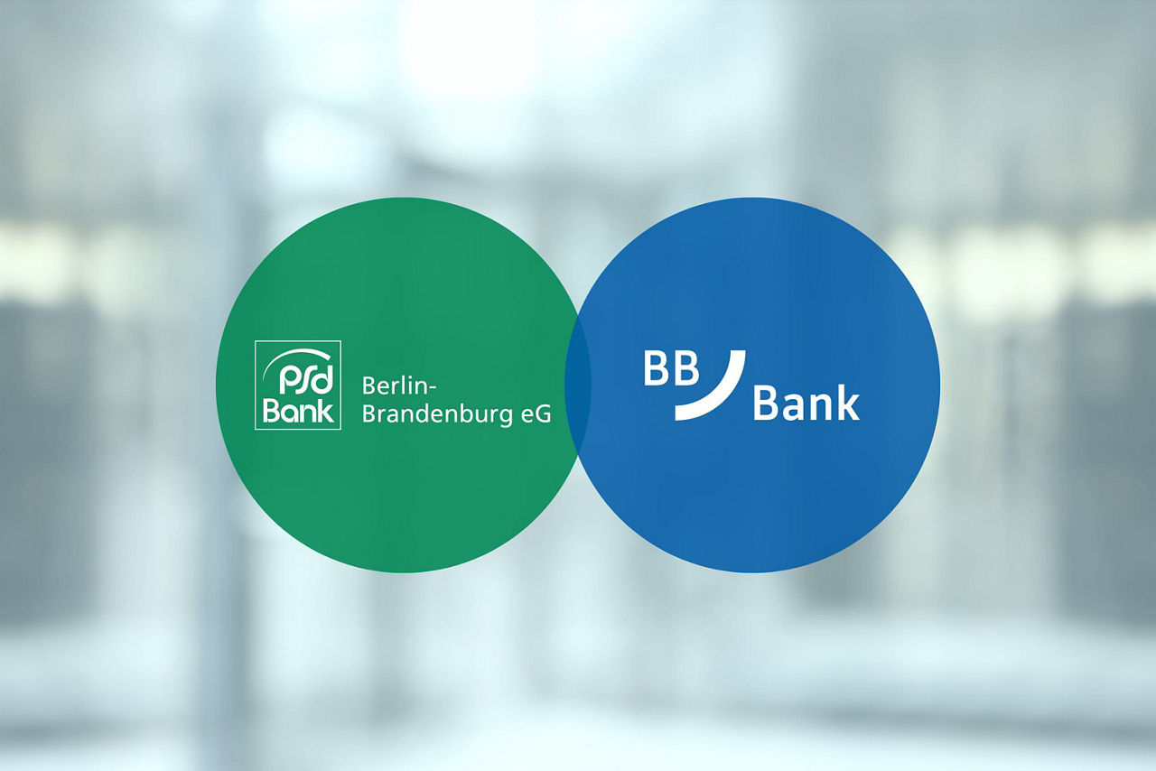 Logos der PSD Bank und der BBBank