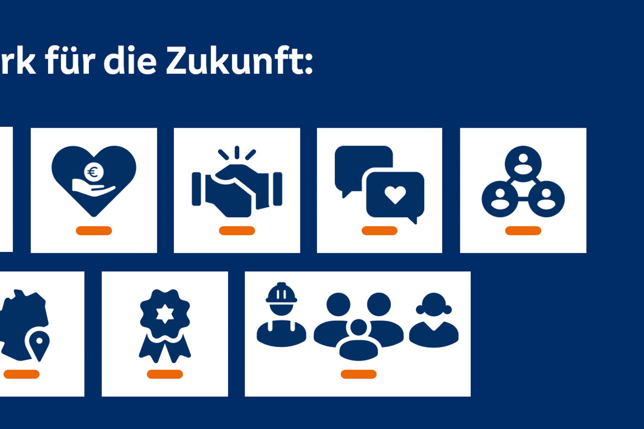 Genossenschaftliche Werte als Icons