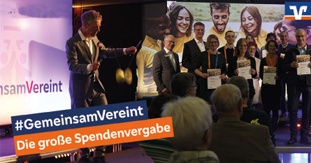 Spendenvergabe mit Gewinnern in der Volksbank Kassel Göttingen