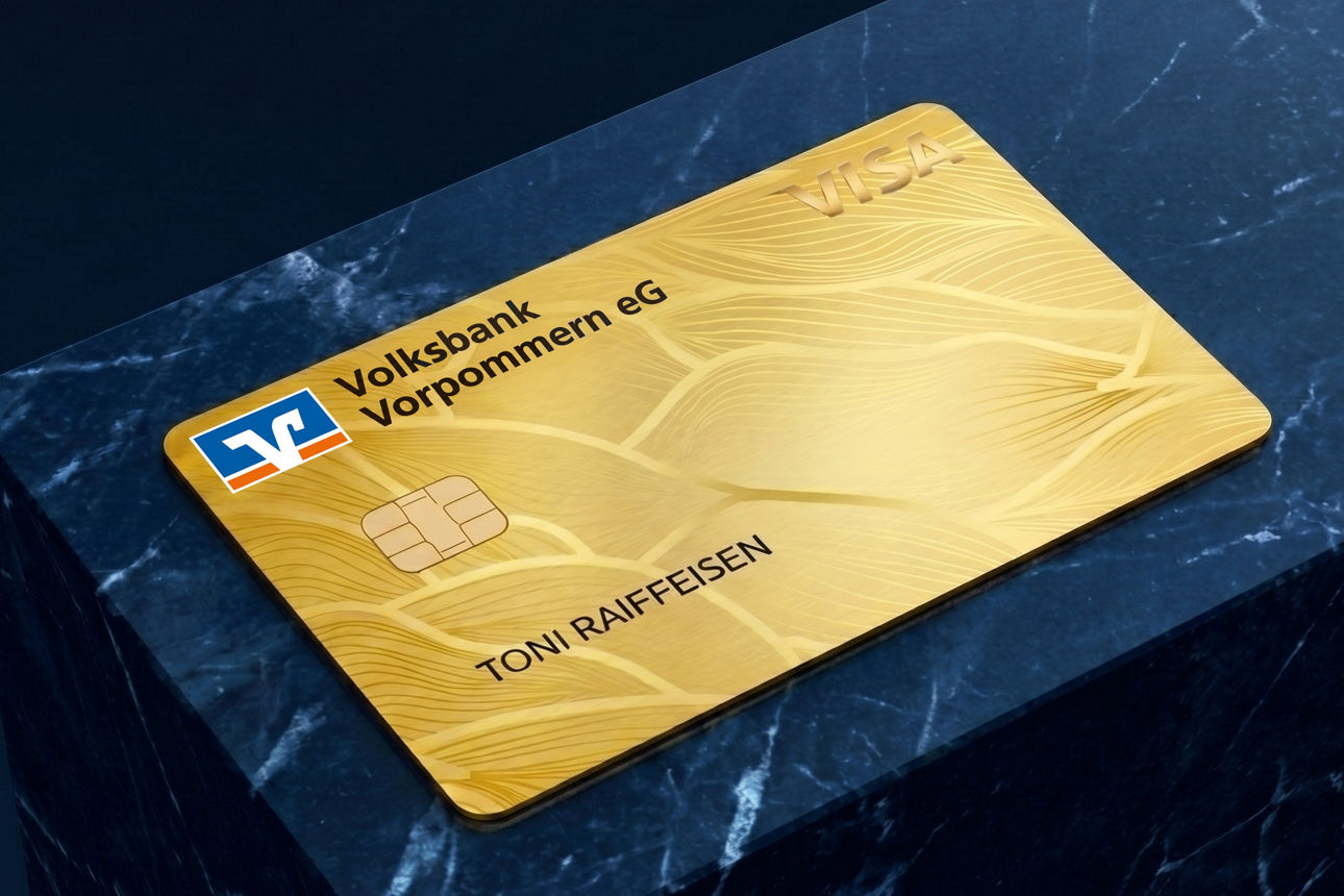 Illustration der VISA Gold Card im Motiv Naturliebe (KI erstellt)