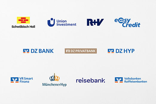 Logos der Unternehmen in der Genossenschaftlichen FinanzGruppe