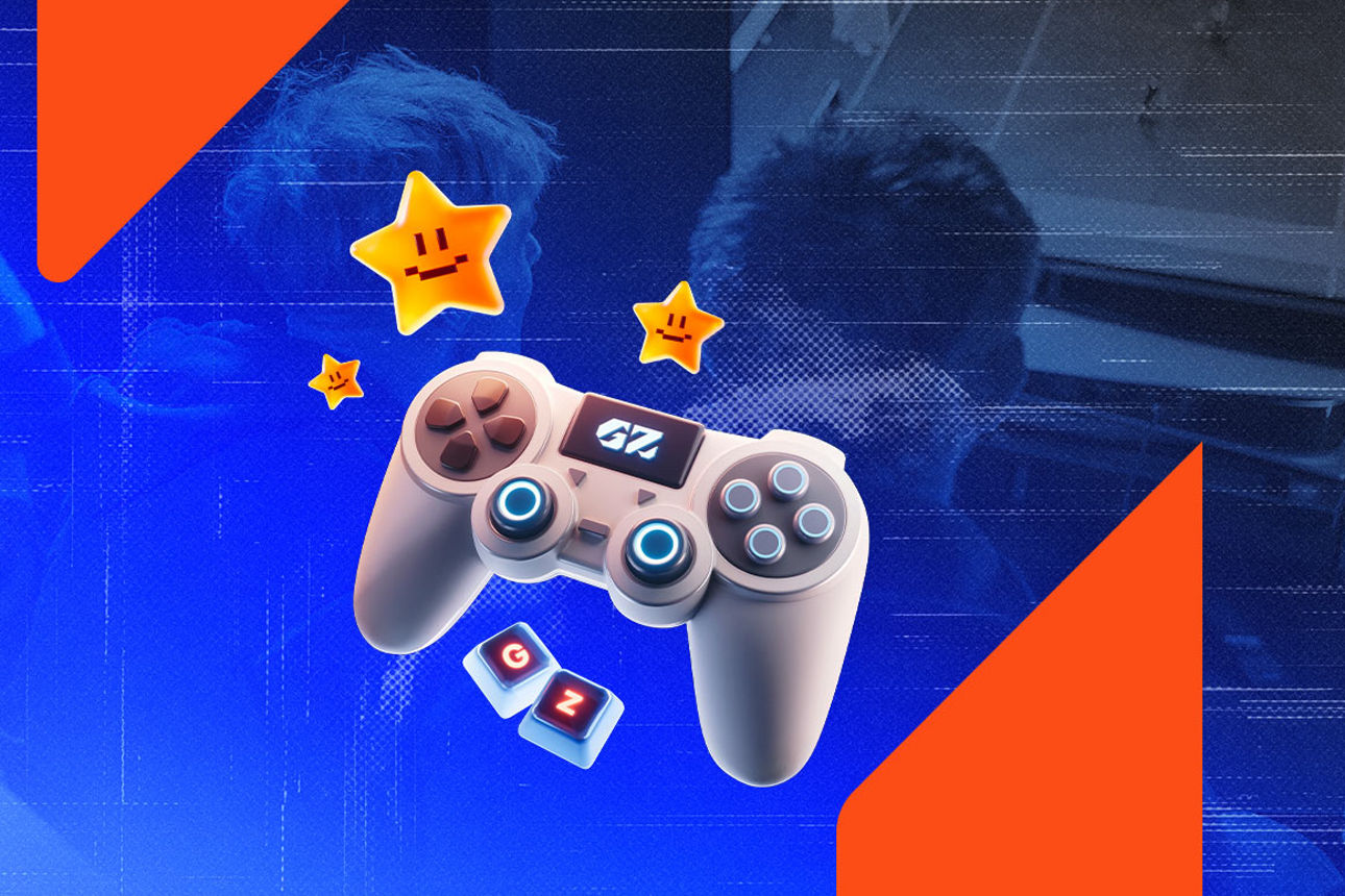 Illustration eines Controllers für eine Spieleconsole