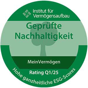 Auszeichnung Geprüfte Nachhaltigkeit