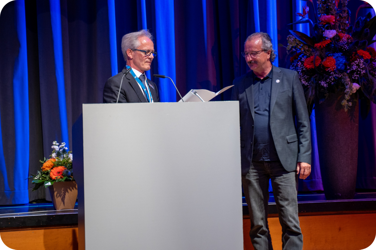 Lothar Schmid (Baden-Württembergischer Genossenschaftsverband) und  Aufsichtsratsmitglied Gerd Körber