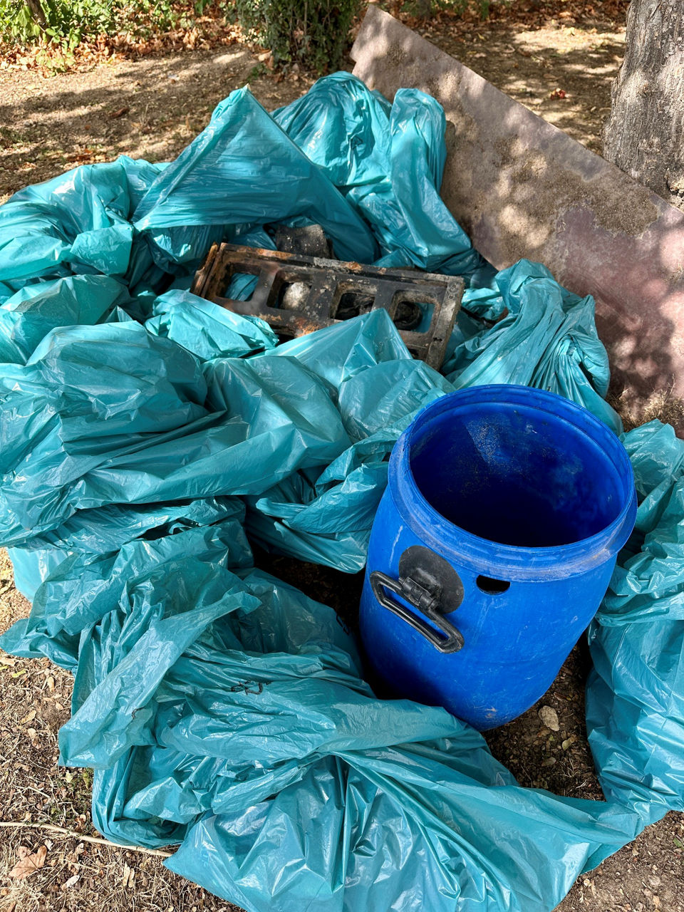 gesammelter Müll beim RhineCleanUp