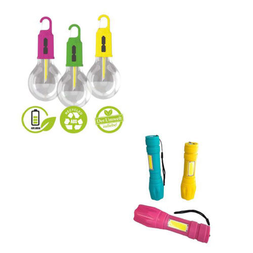 Geschenke Weltsparwoche Leuchtglühbirne oder wiederaufladbare Taschenlampe