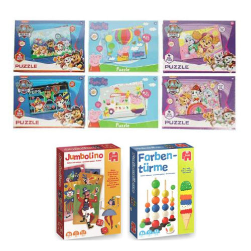 Geschenke Weltsparwoche Puzzle „Peppa Pig“ / „Paw Patrol“ und Jumbo-Spiele-Hit