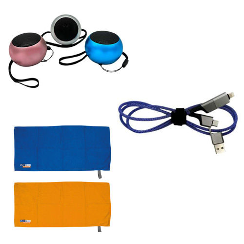 Geschenke Weltsparwoche Wireless Speaker, Schnellladekabel 1 Meter, Microfaser Handtücher
