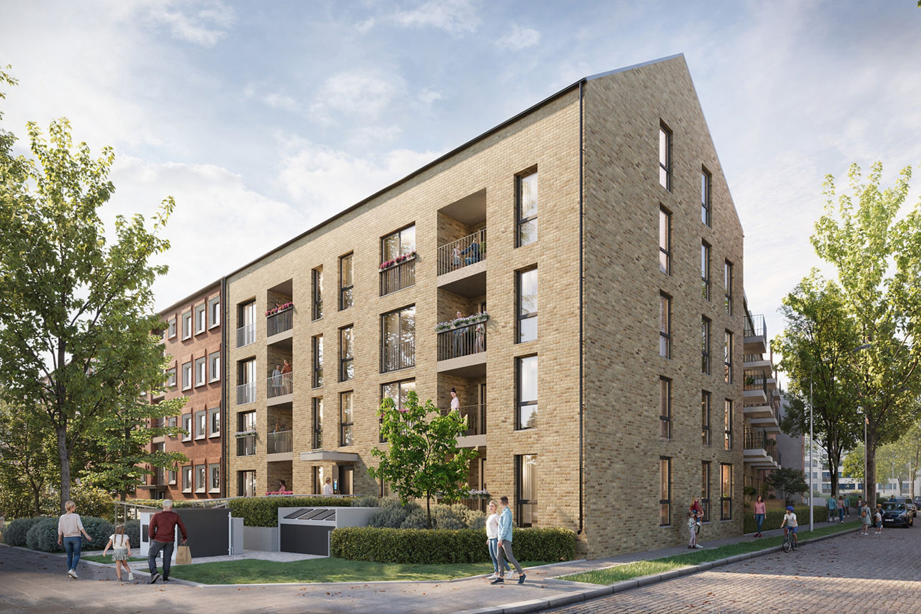 Musterbild der Neubauimmobilie Hamburg-Borgfelde der Sparda Immobilien GmbH