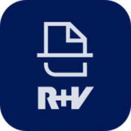 Grafische Darstellung des App-Logos der R+V Gesundheit Anwendung