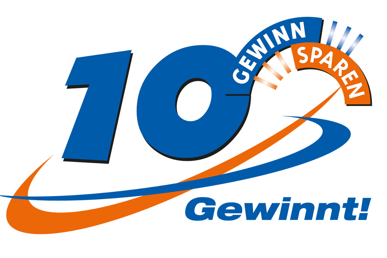 "10 gewinnt" Logo vom Gewinnsparen