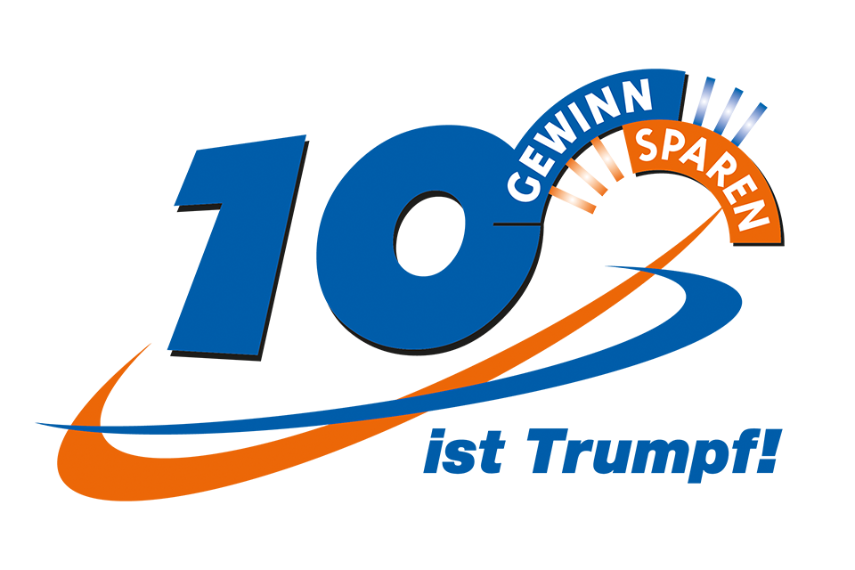 Logo „10 ist Trumpf!“
