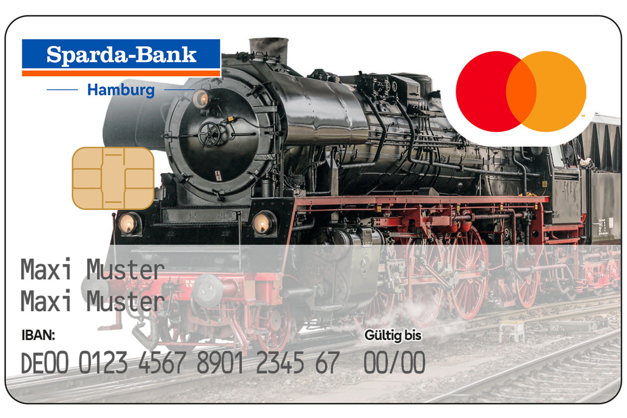 Abbildung girocard Motivkarte Dampflok