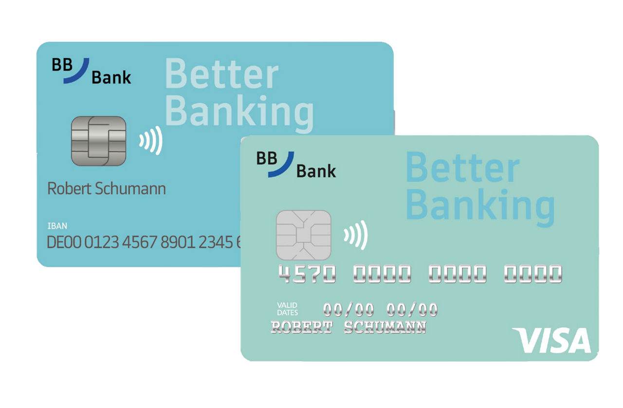 Abbildung der BBBank girocard und Visa DirectCard