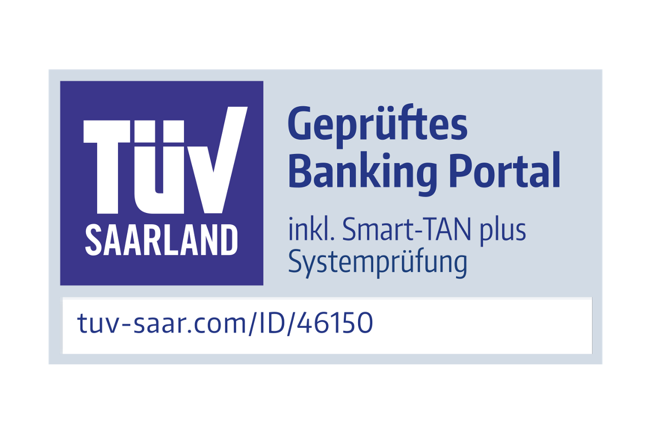 TÜV Saarland Zertifikat für das Banking Portal