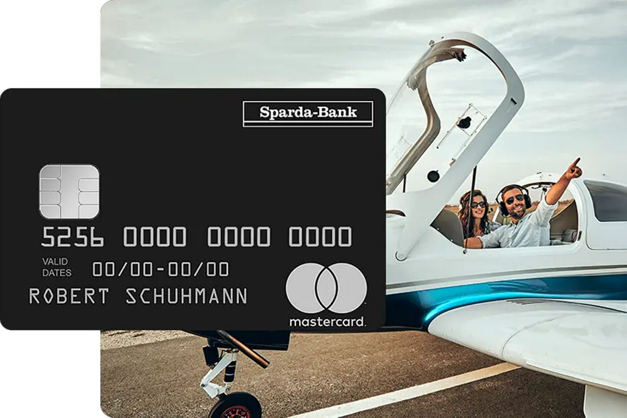 Paar in einem Privatflieger
